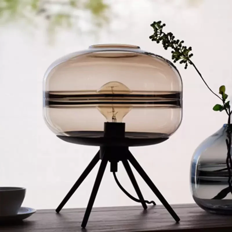 Modern Designer Glass Shade Table Lamp - Image 2