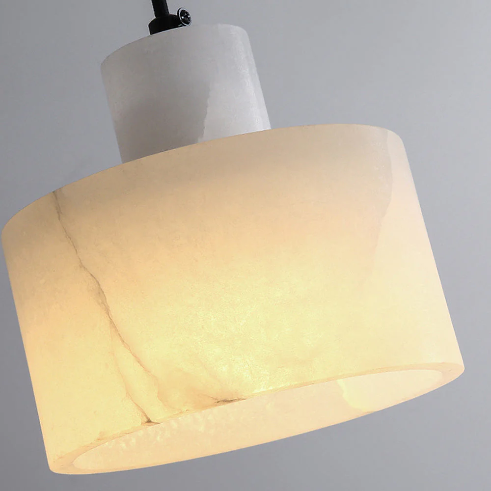 Industrial Simple White Marble Pendant Light - Image 14