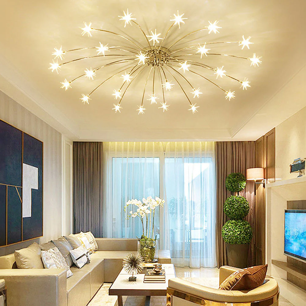 Luxury Star Glass Bedroom Ceiling Light - Image 6
