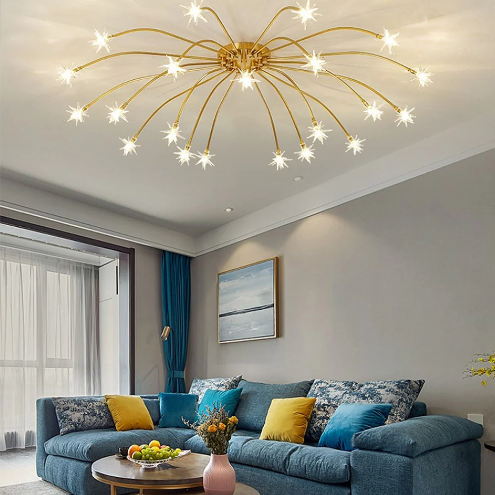 Luxury Star Glass Bedroom Ceiling Light - Image 8