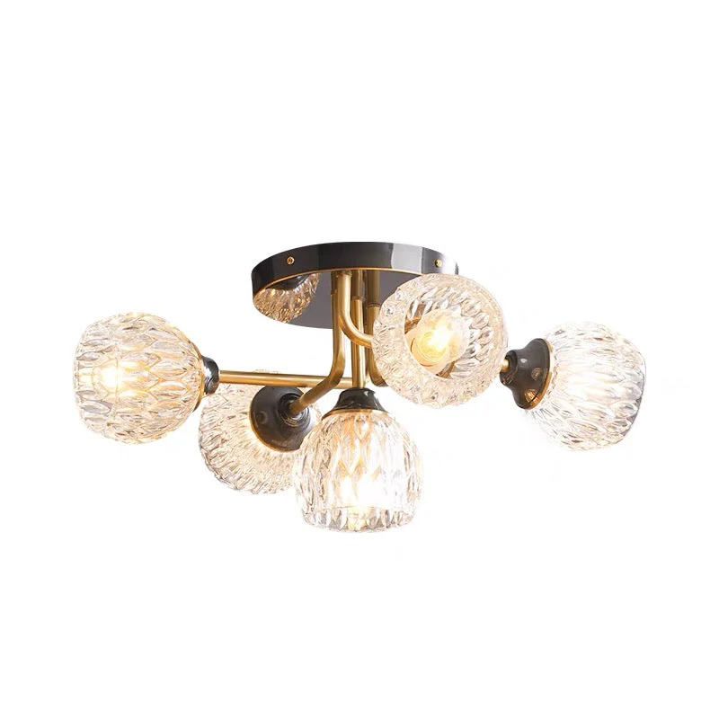Luxury Copper Semi Flush Ceiling Light - Image 3