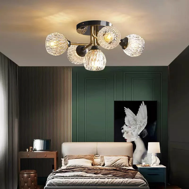 Luxury Copper Semi Flush Ceiling Light - Image 4
