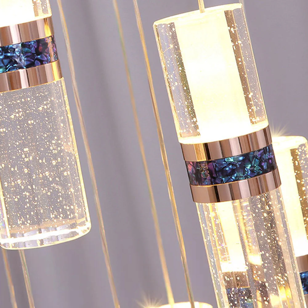 Luxury Crystal Staircase Long Chandelier - Image 4