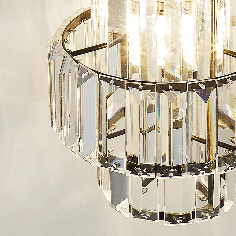 Luxury Elegance Glass Gold Pendant Light - Image 13
