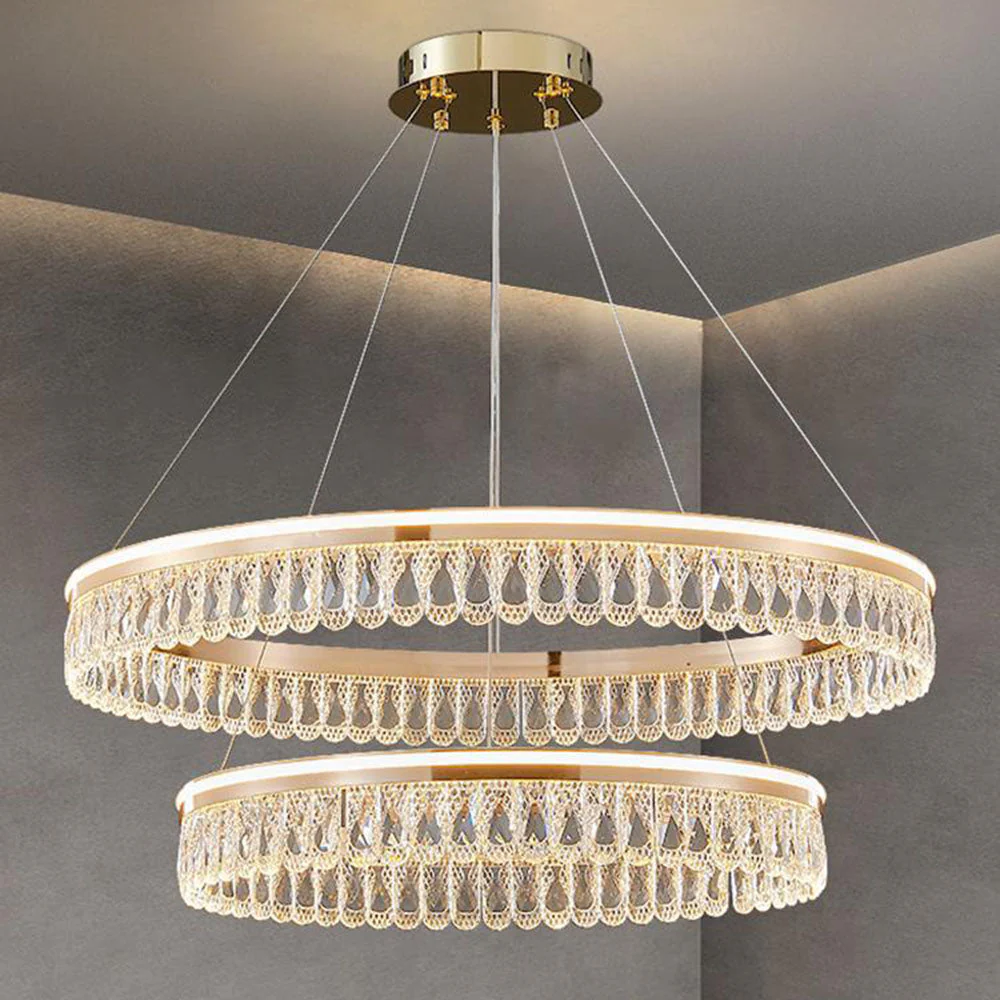 Luxury Large Crystal Ring Chandelier - Image 3