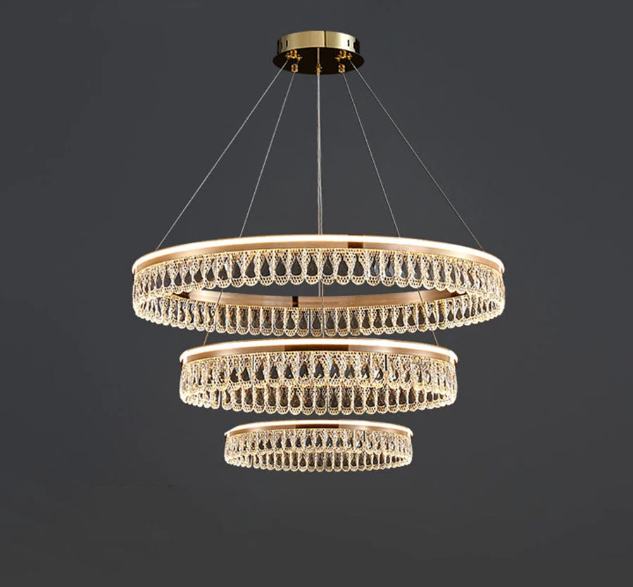 Luxury Large Crystal Ring Chandelier - Image 9