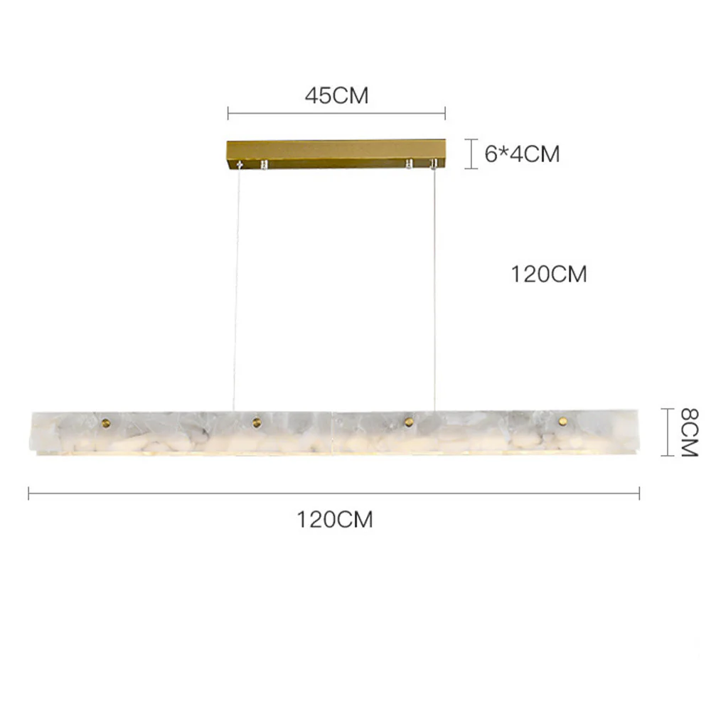 Luxury Marble Long Strip Pendant Light - Image 9
