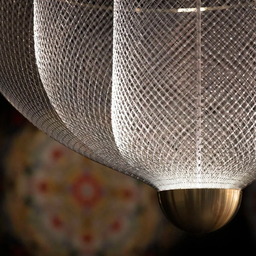 Opulent Metal Grid Pendant Light - Image 15