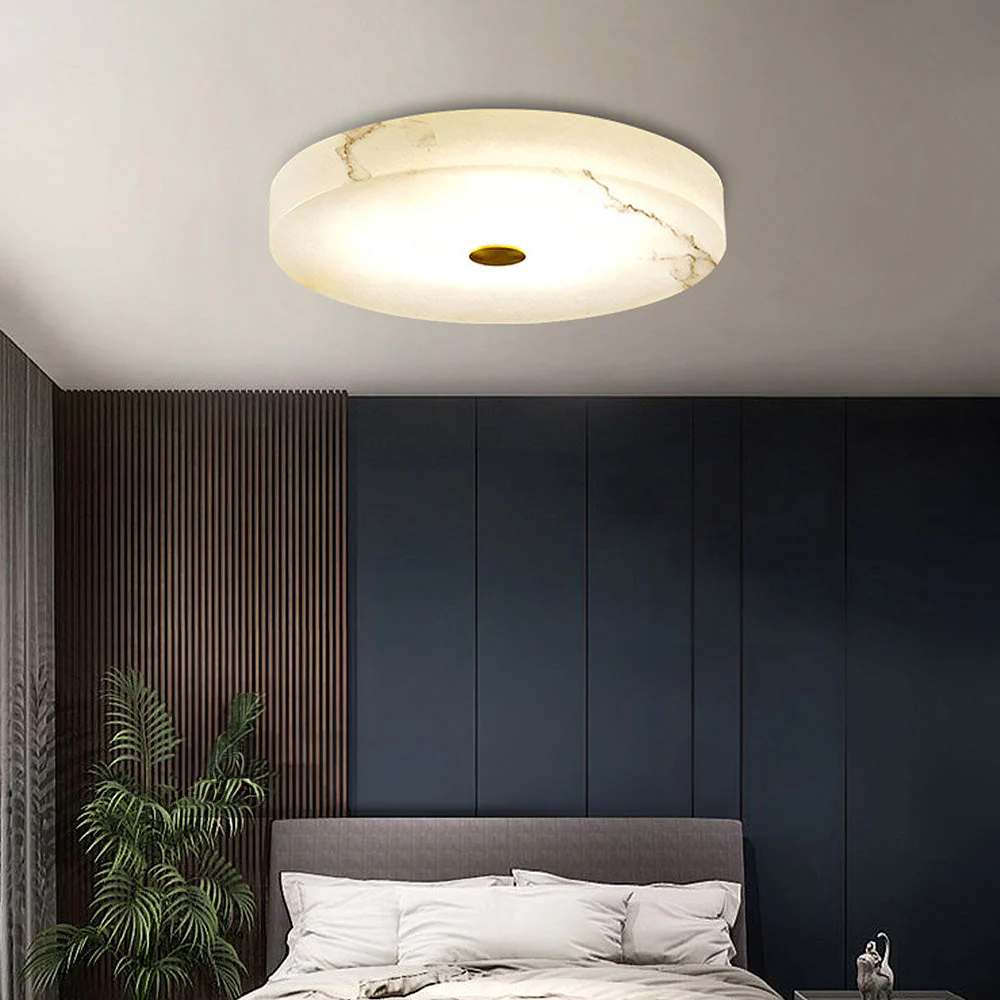 Marble White Flush Mount Ceiling Light