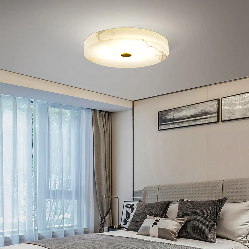 Marble White Flush Mount Ceiling Light - Image 2