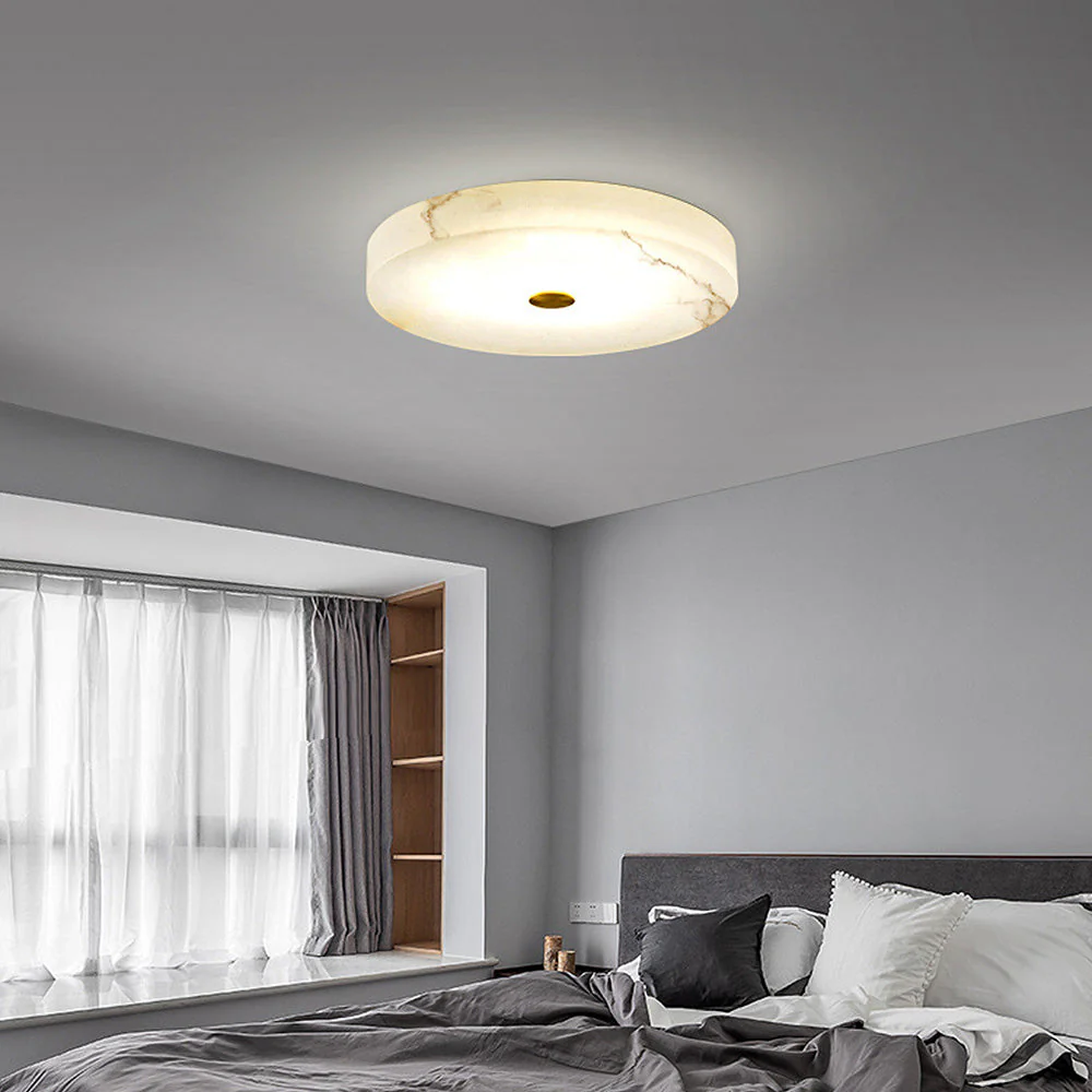 Marble White Flush Mount Ceiling Light - Image 4