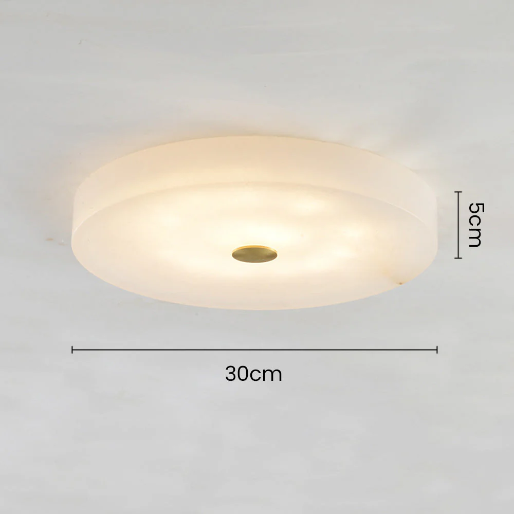 Marble White Flush Mount Ceiling Light - Image 7