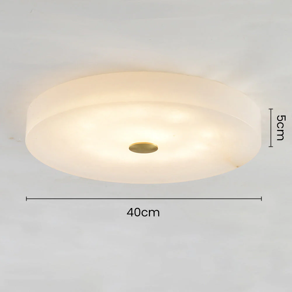 Marble White Flush Mount Ceiling Light - Image 8