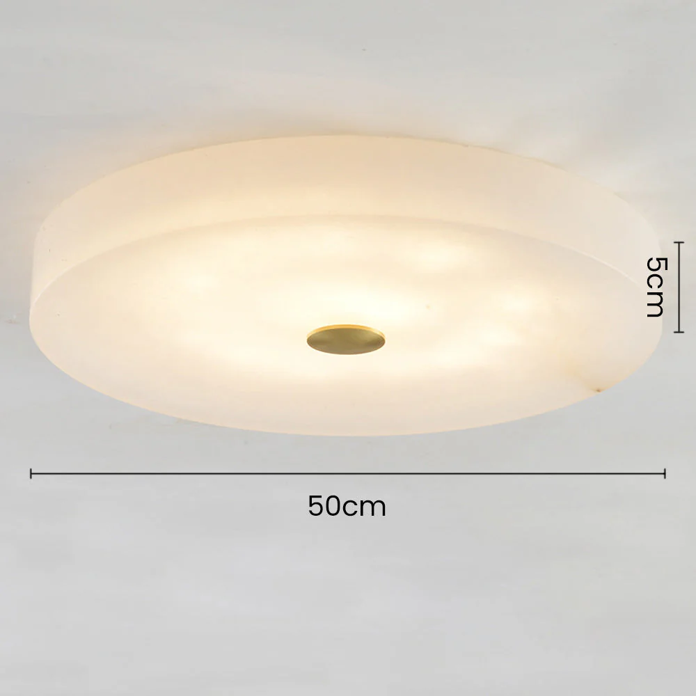 Marble White Flush Mount Ceiling Light - Image 9