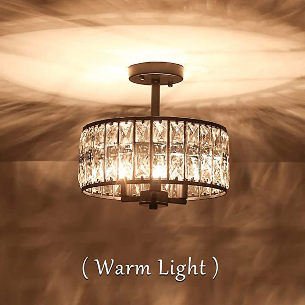 Mid-Century Crystal Glass Ceiling Lamp - Image 2