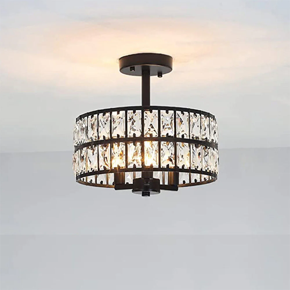 Mid-Century Crystal Glass Ceiling Lamp - Image 5