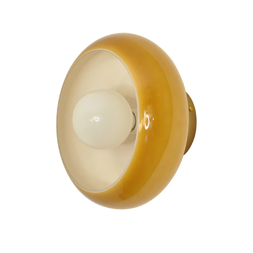 Mid Century Glass Semi Flush Mount Ceiling Lamp - Image 21