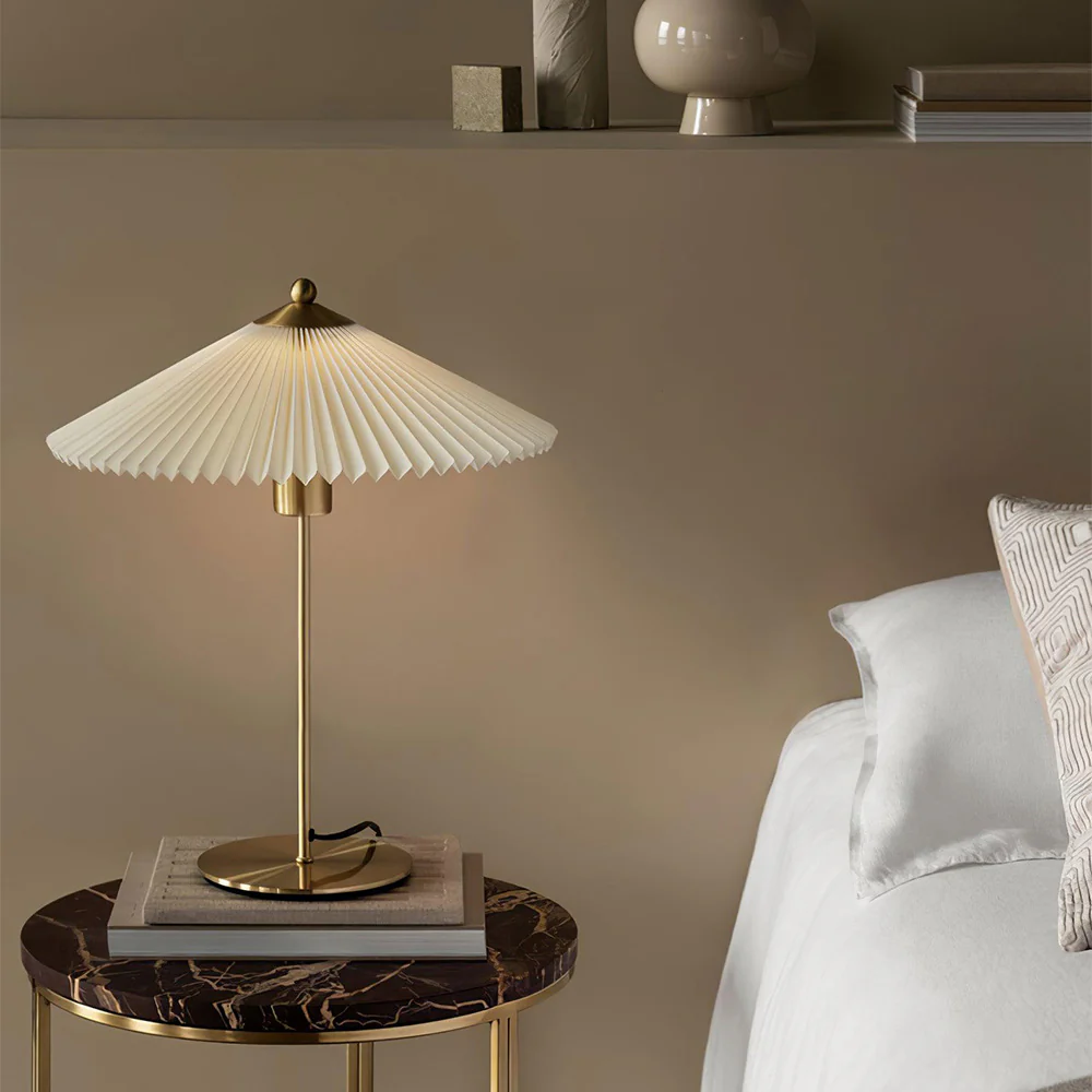 Mid Century Modern Pleated Table Lamp - Image 5