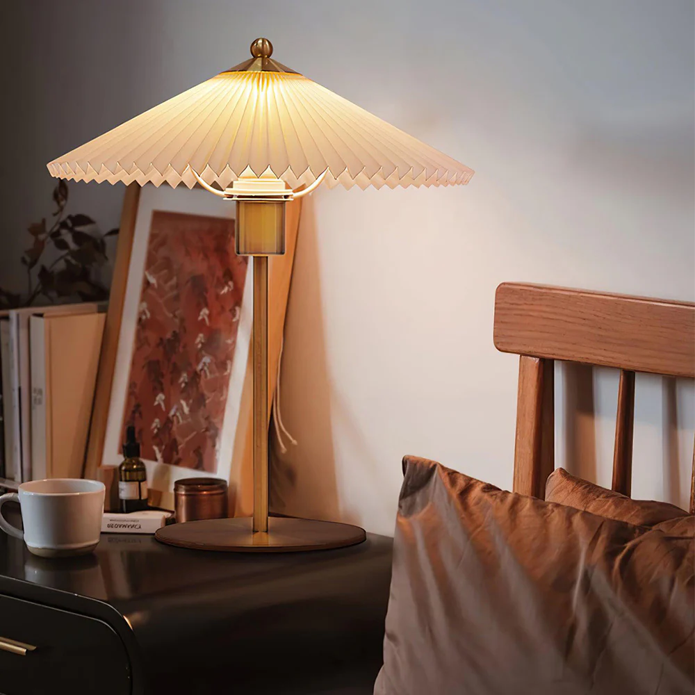 Mid Century Modern Pleated Table Lamp - Image 6