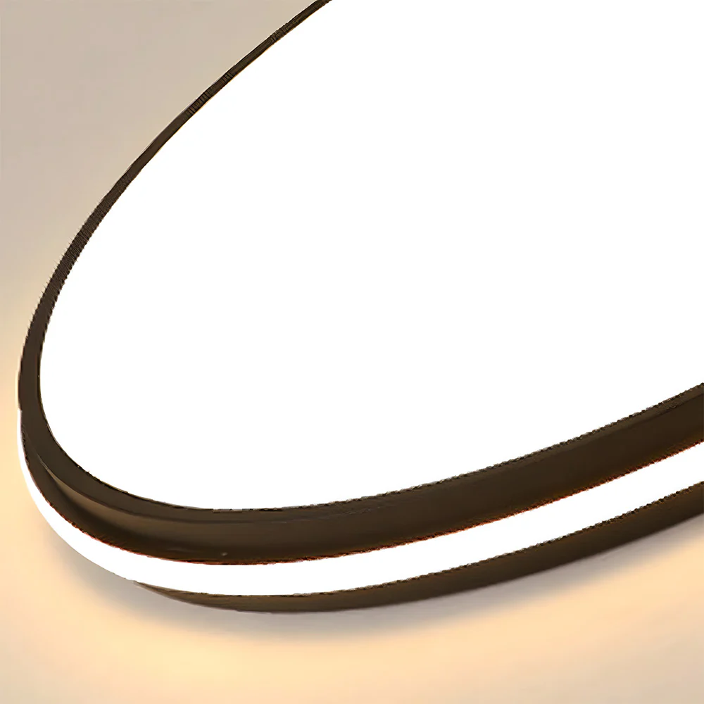 Minimalist Circular White Metal LED Bedroom Ceiling Light - Image 11