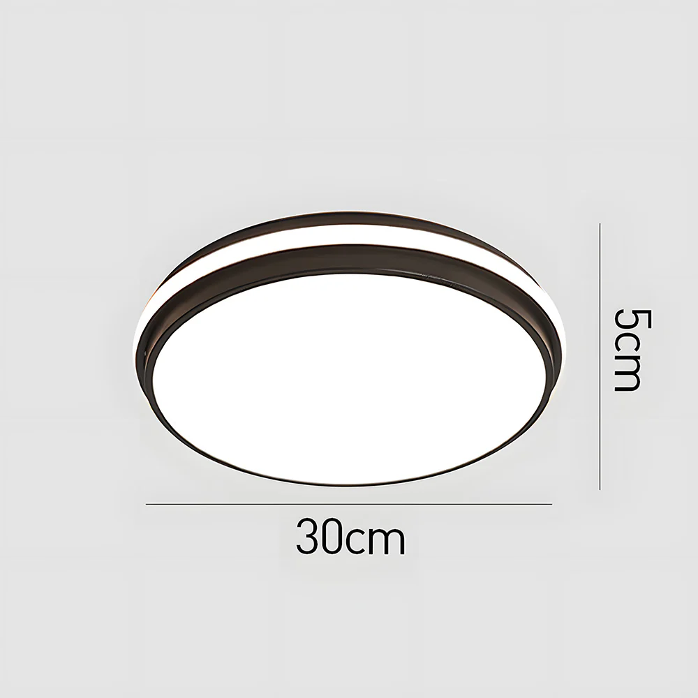 Minimalist Circular White Metal LED Bedroom Ceiling Light - Image 4