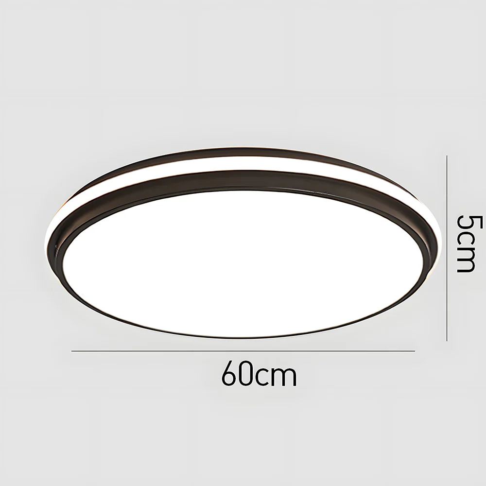 Minimalist Circular White Metal LED Bedroom Ceiling Light - Image 7