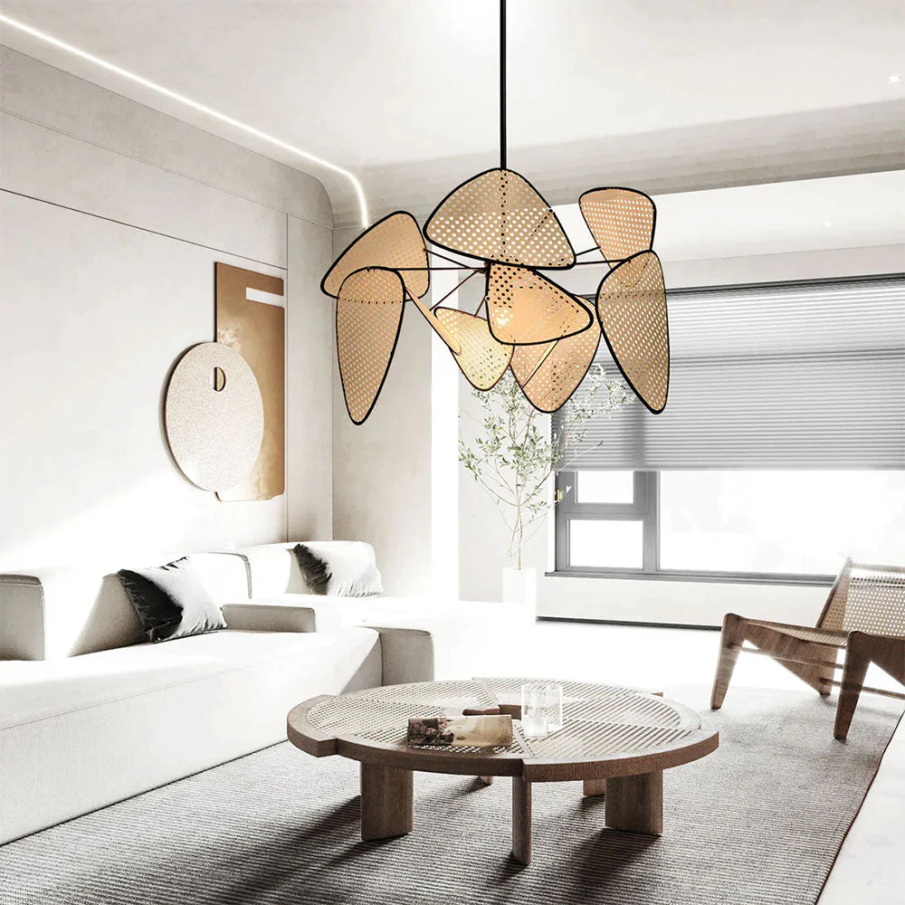 Modern Irregular Shape Rattan Kitchen Pendant Light - Image 10
