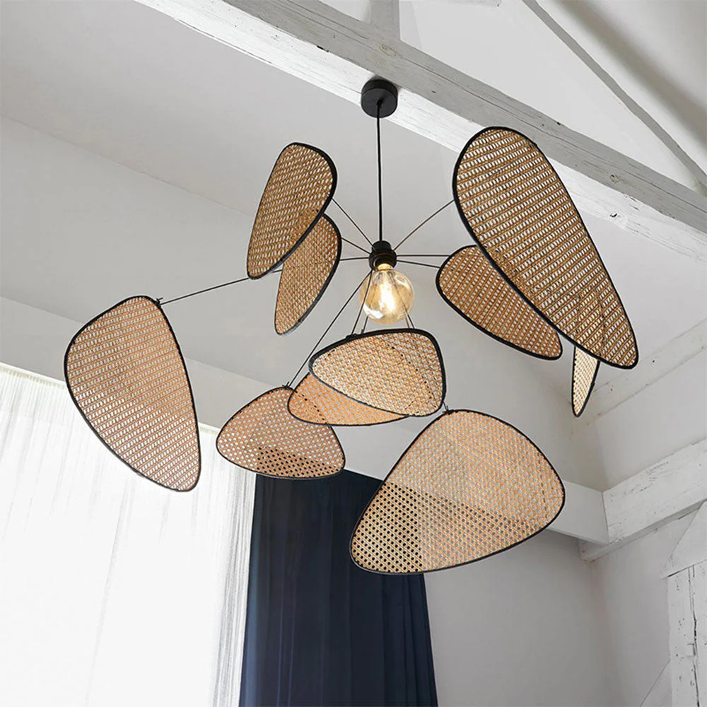 Modern Irregular Shape Rattan Kitchen Pendant Light - Image 13