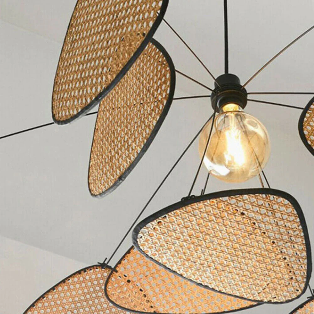 Modern Irregular Shape Rattan Kitchen Pendant Light - Image 17