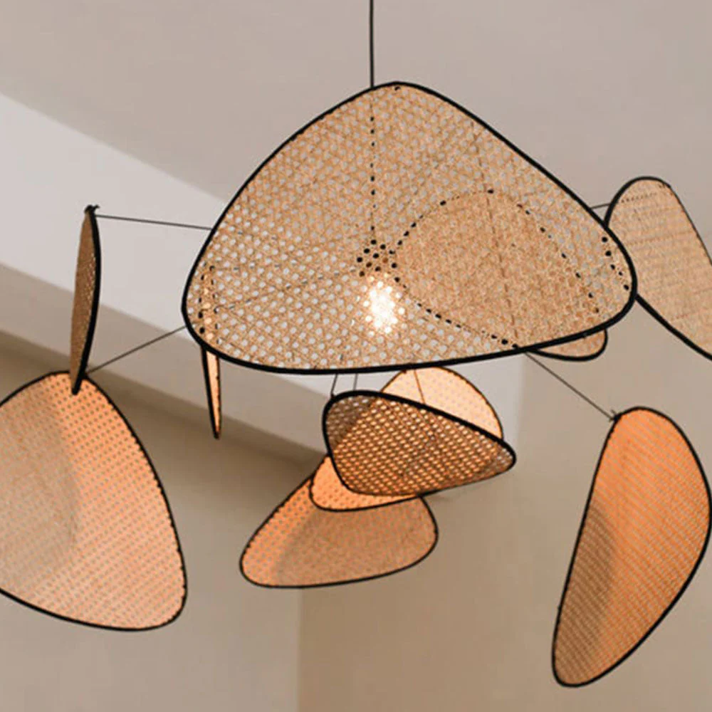 Modern Irregular Shape Rattan Kitchen Pendant Light - Image 19