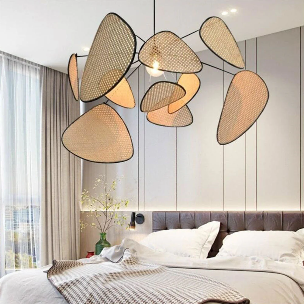 Modern Irregular Shape Rattan Kitchen Pendant Light - Image 4