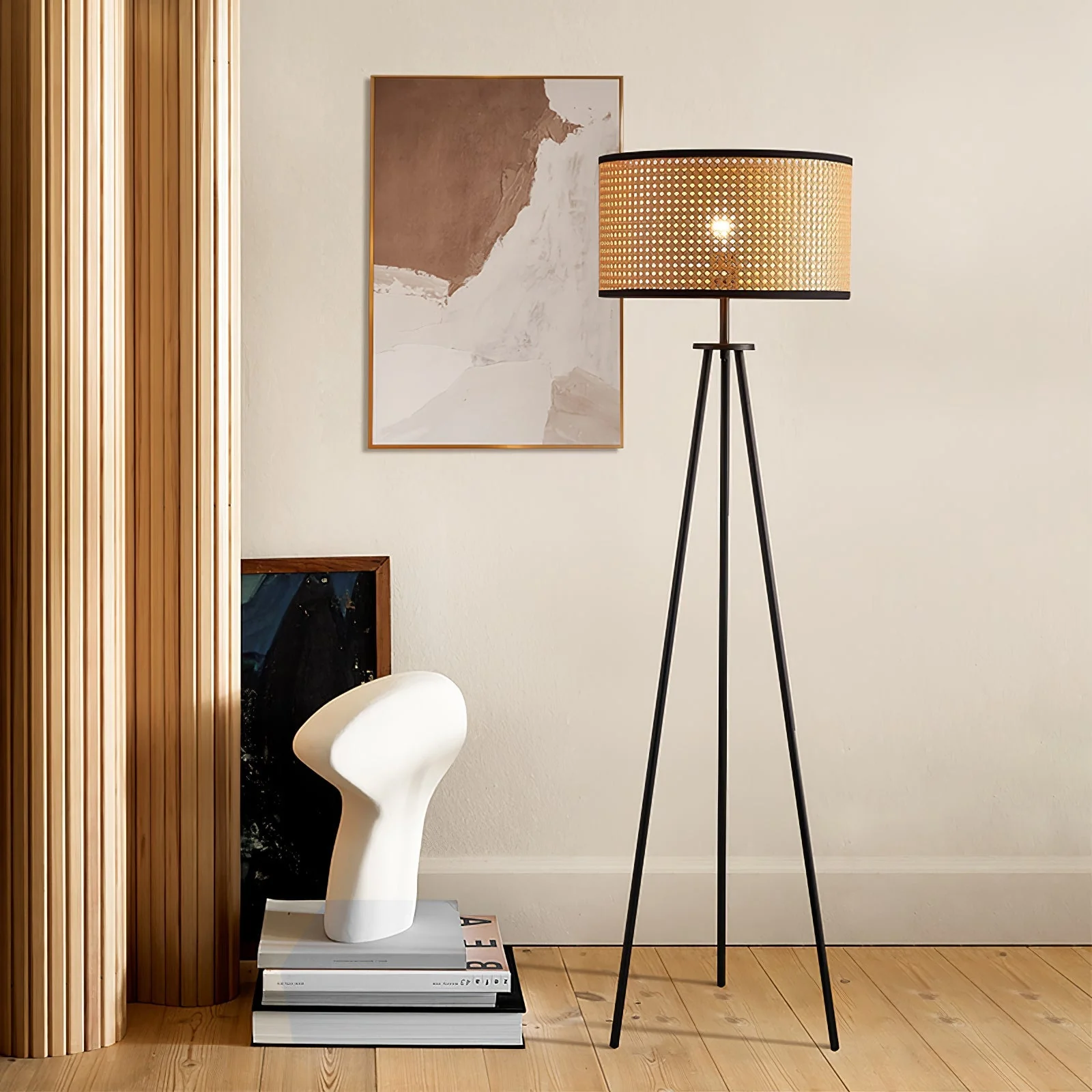 Minimalist Nature Bamboo Tall Floor Lamp