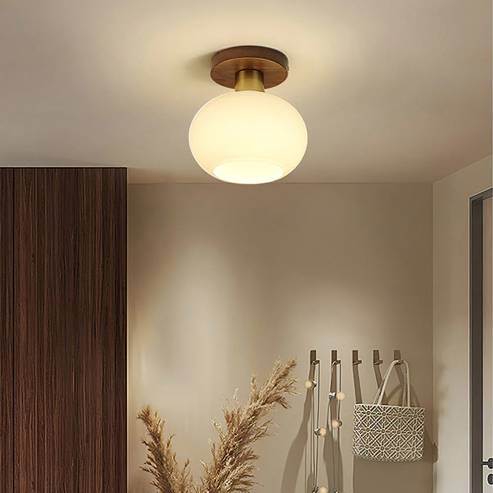 Minimalist White Ball Entrance Ceiling Hallway Light - Image 3