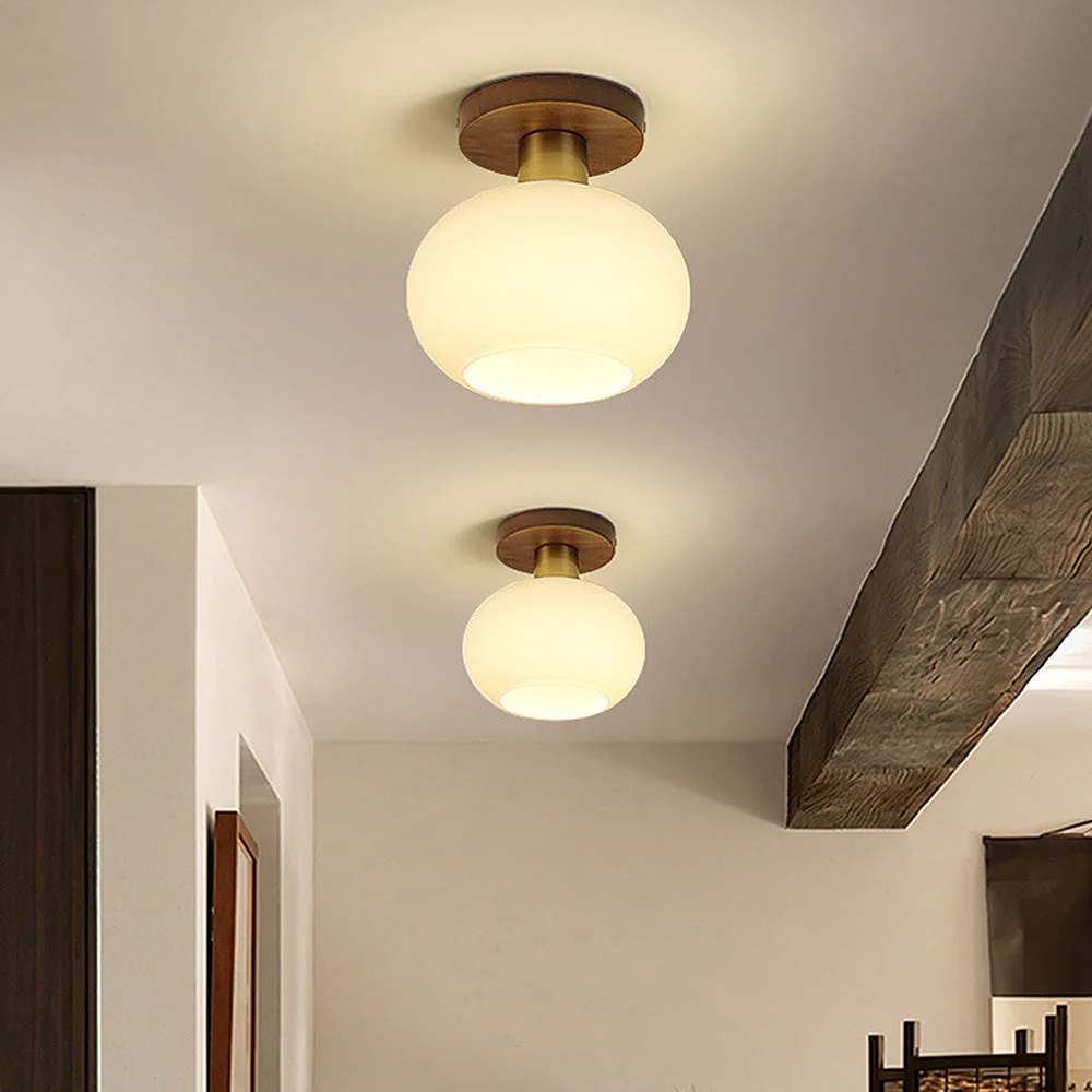Minimalist White Ball Entrance Ceiling Hallway Light - Image 4