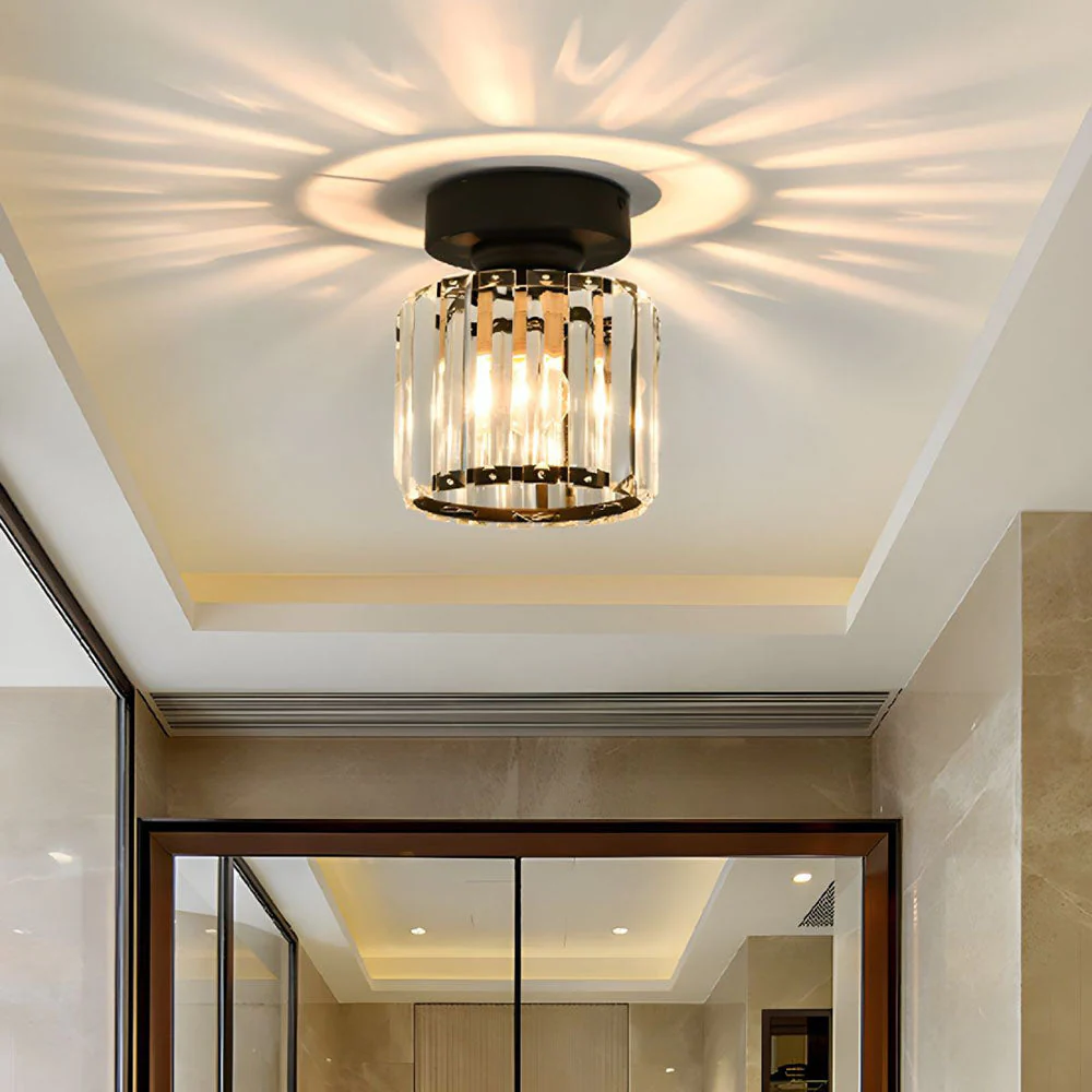 Modern 1-Light Black Hallway Ceiling Light - Image 14