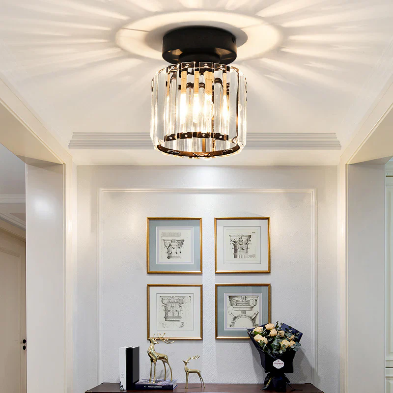 Modern 1-Light Black Hallway Ceiling Light - Image 17