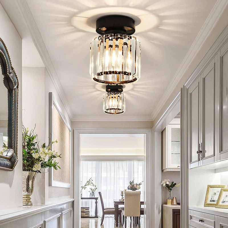 Modern 1-Light Black Hallway Ceiling Light - Image 18