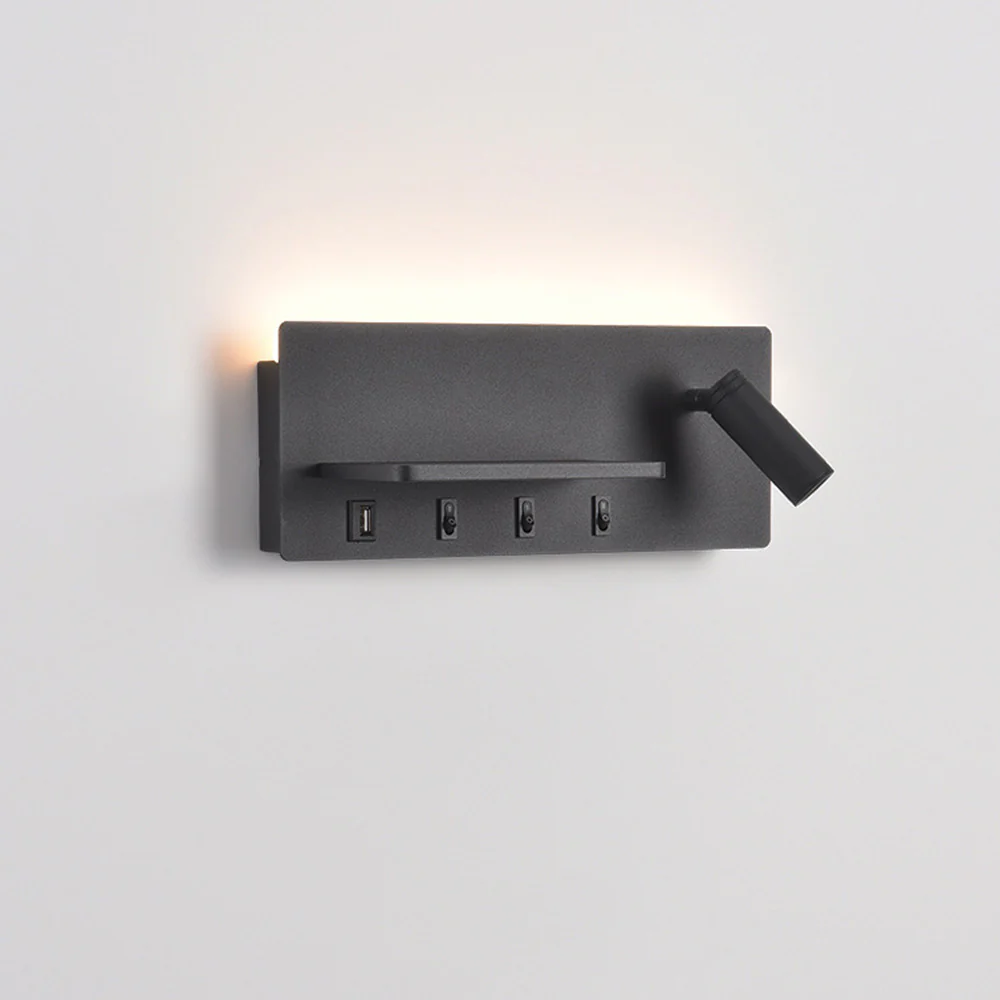 Modern Bedside Iron LED Reading Wall Light - Image 4