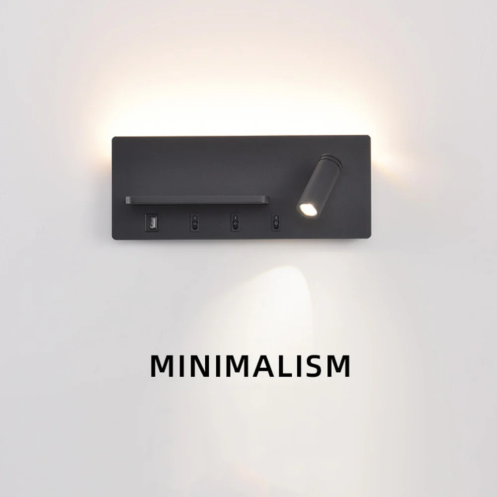 Modern Bedside Iron LED Reading Wall Light - Image 9
