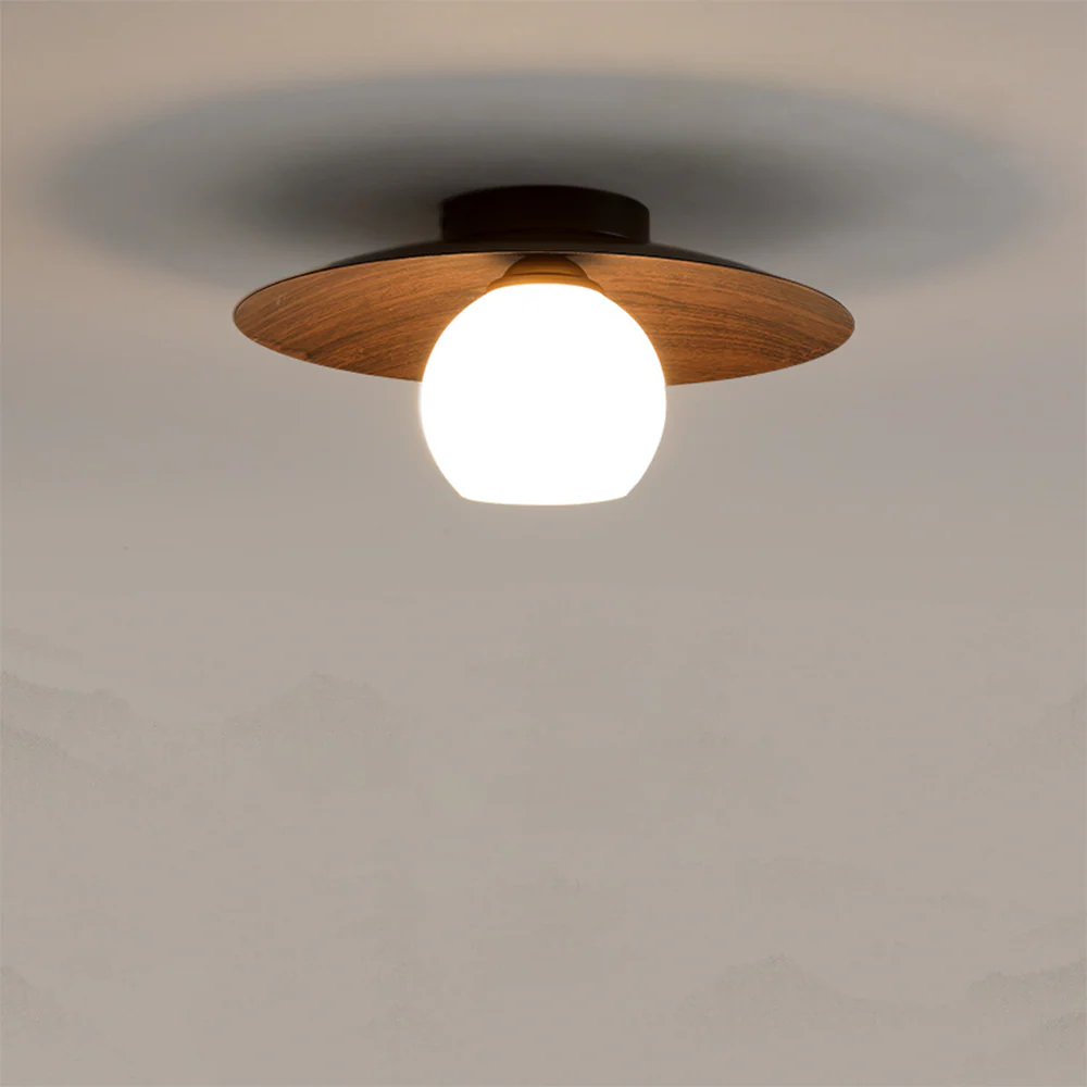 Modern Natural Wood Bedroom Ceiling Lamps