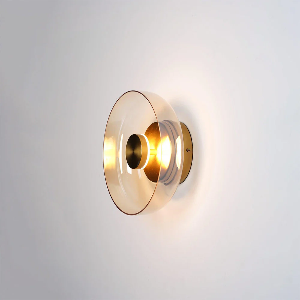 Modern Clear Round LED Glass Wall Sconce - Image 11