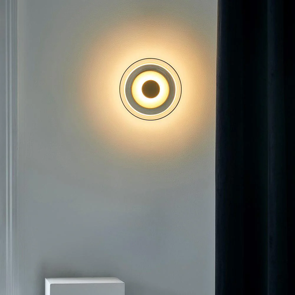 Modern Clear Round LED Glass Wall Sconce - Image 19
