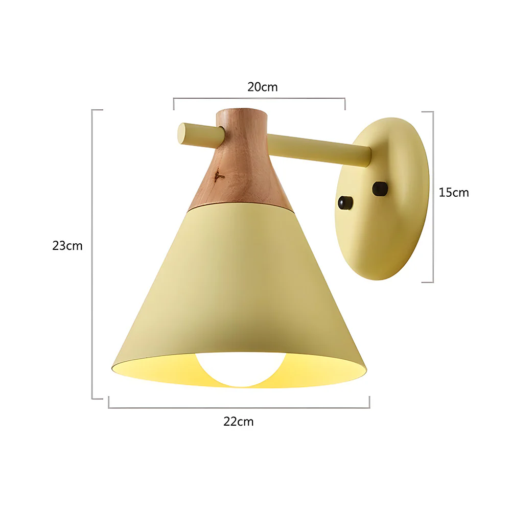 Modern Creative Multi-color Cone Bedroom Wall Light - Image 11
