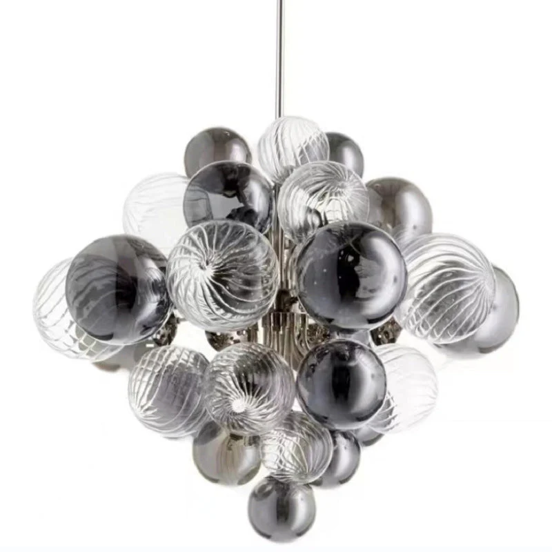 Contemporary Designer Cluster Bubble Glass Chandelier - Image 11
