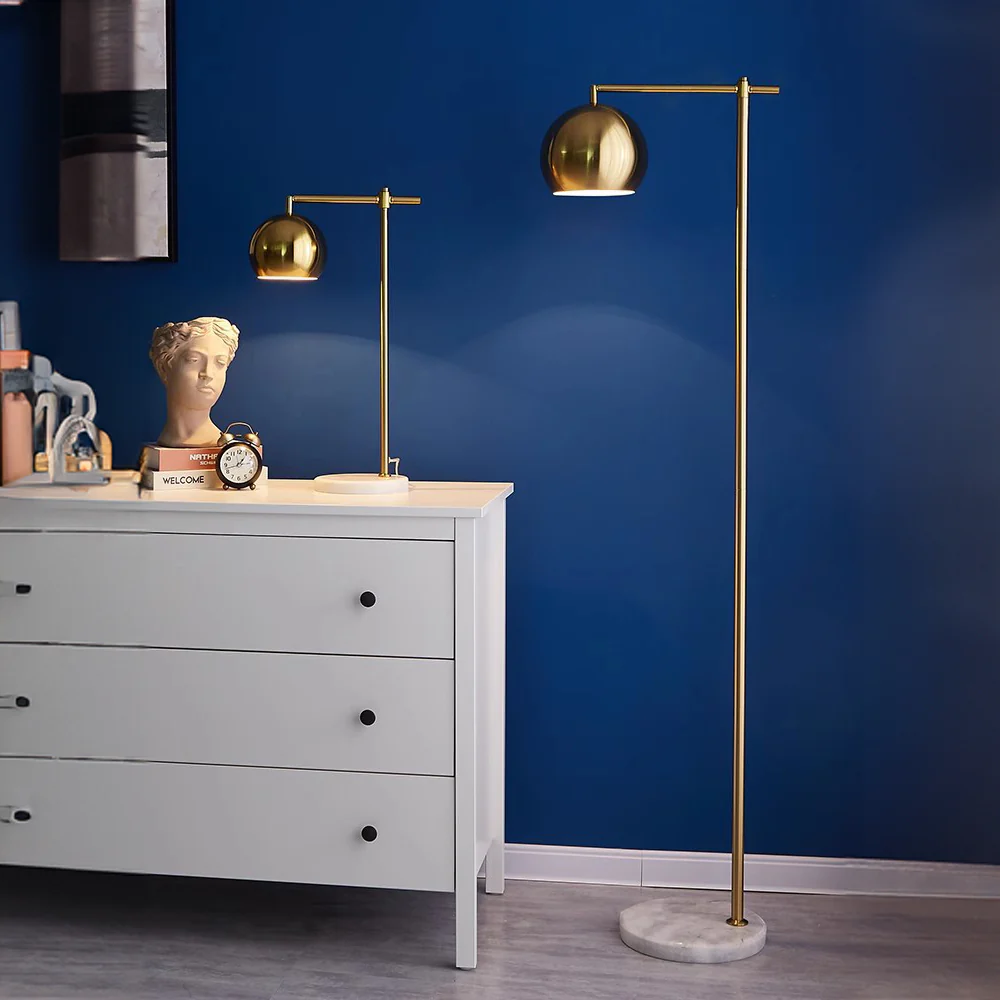 Modern Dome Metal Gold Floor Lamp - Image 10
