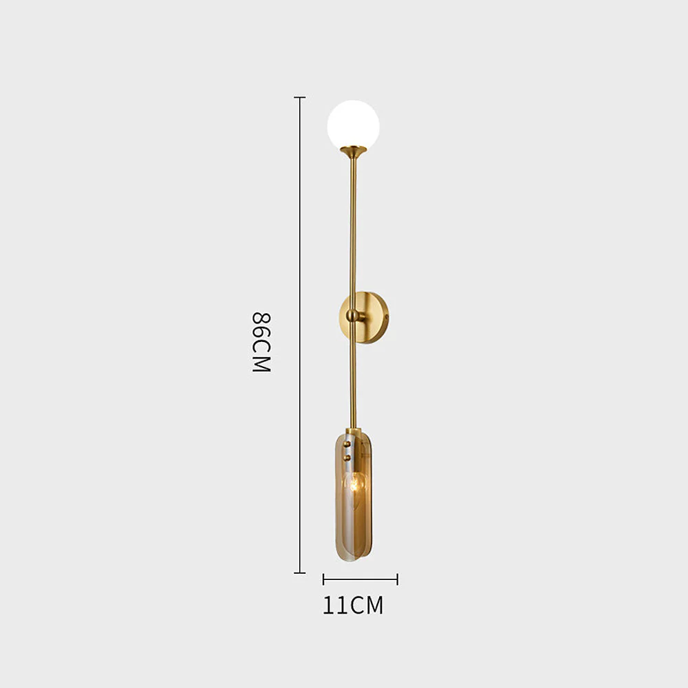 Modern Double Head Long Copper Wall Light - Image 10