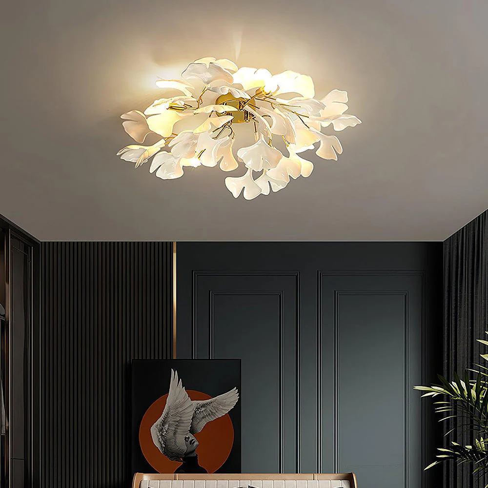 Modern Flower Petal White Ceiling Lamp - Image 11