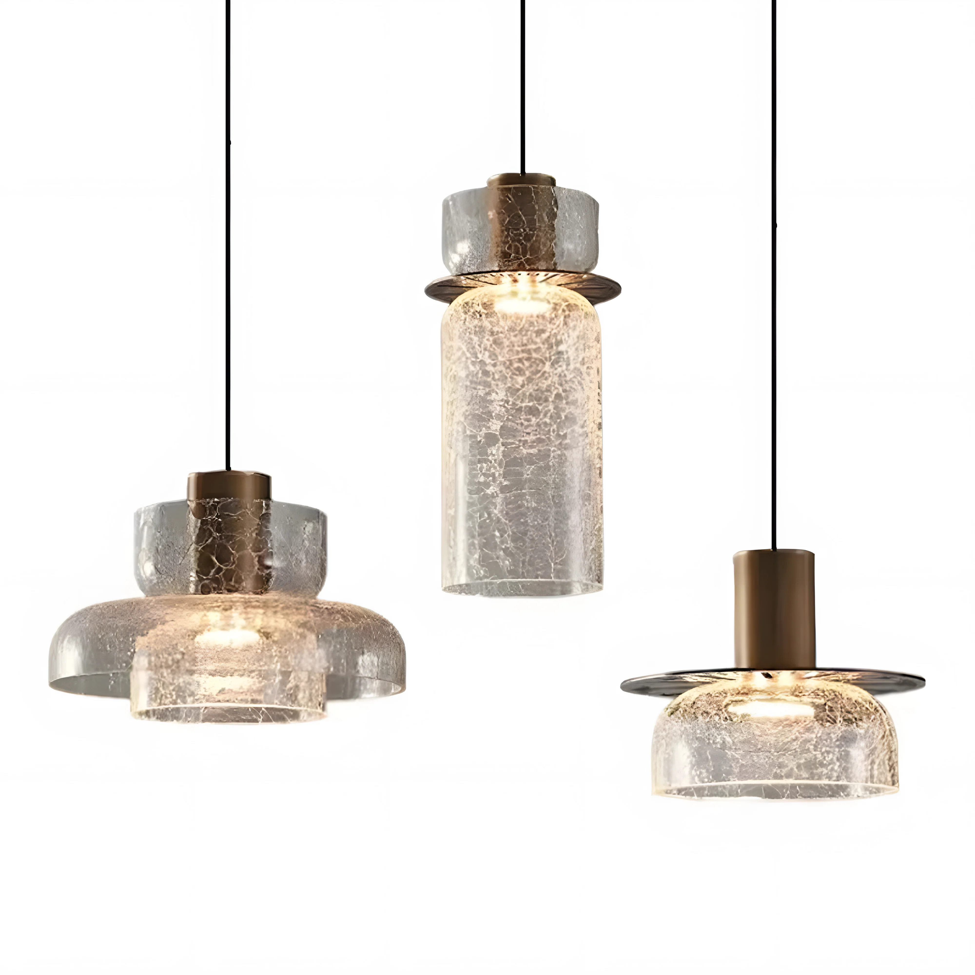Modern Glass Double Head Pendant Light - Image 6