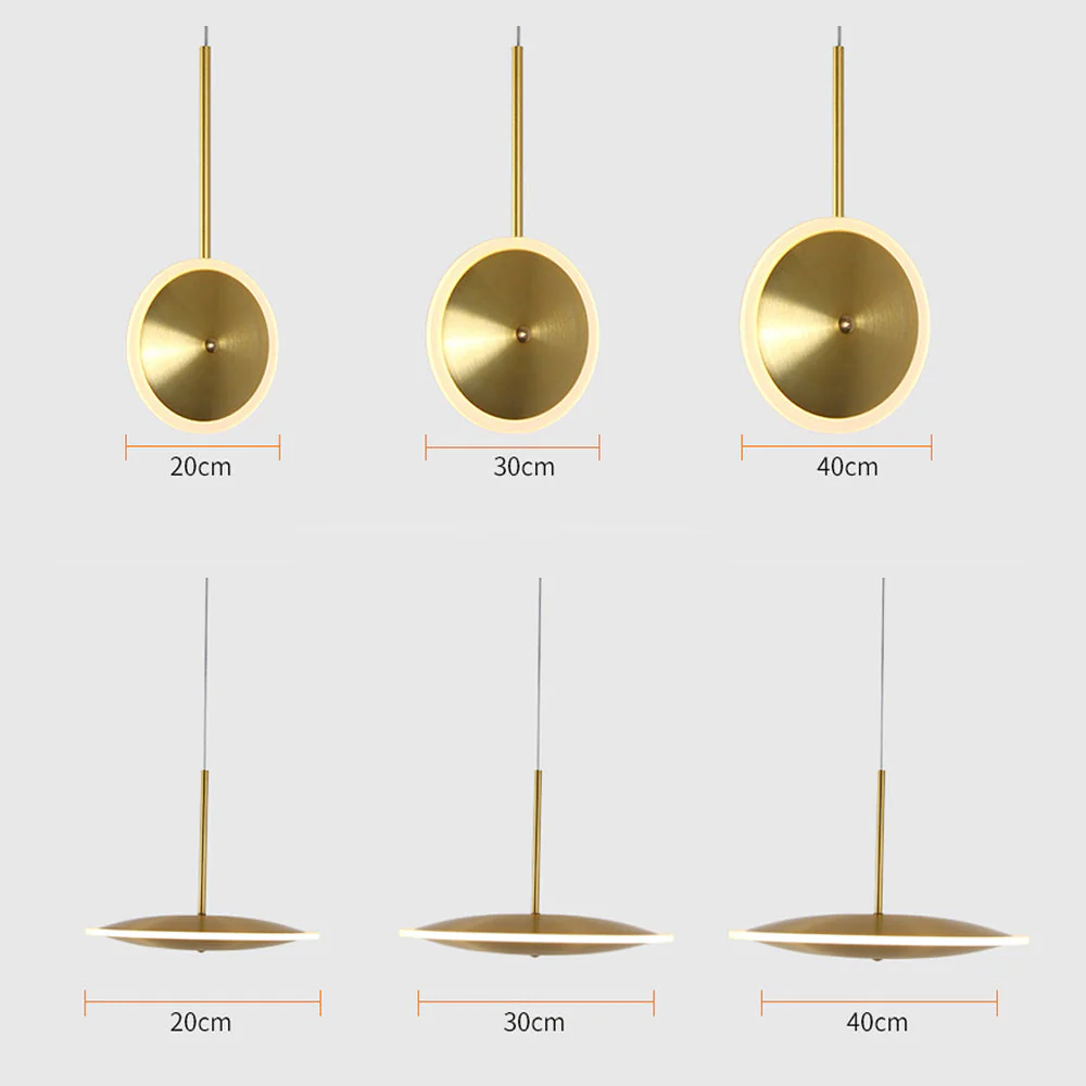 Modern Gold Chandelier Round Restaurant Lamps - Image 12