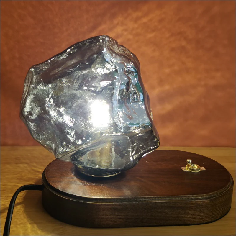 Modern Ice Stone Glass Bedroom Table Lamp - Image 18